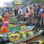 Floating Market in Siring, Indonesia